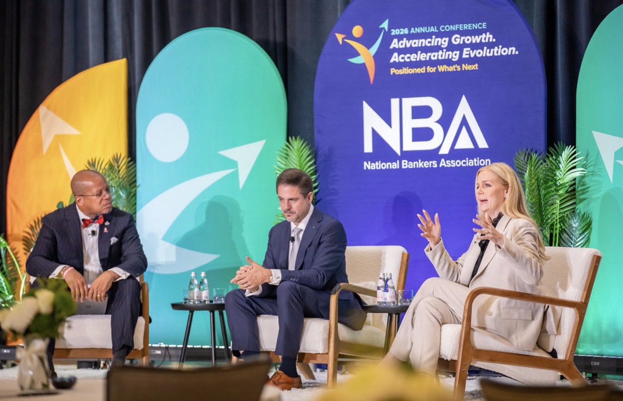 Panel discussion on stage at the NBA 100-Year Centennial annual conference in Washington, DC, produced by Simple Multimedia