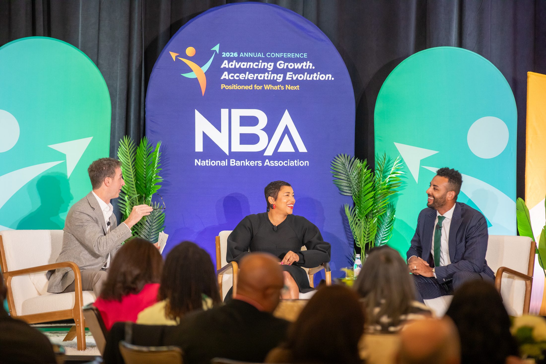 Fireside conversation on stage at the NBA 100-Year Centennial conference in Washington, DC, produced by Simple Multimedia