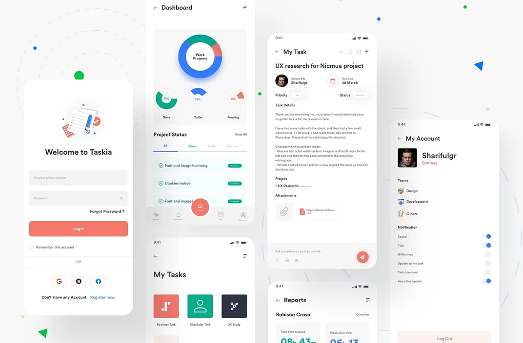 Project Management Mobile App Design