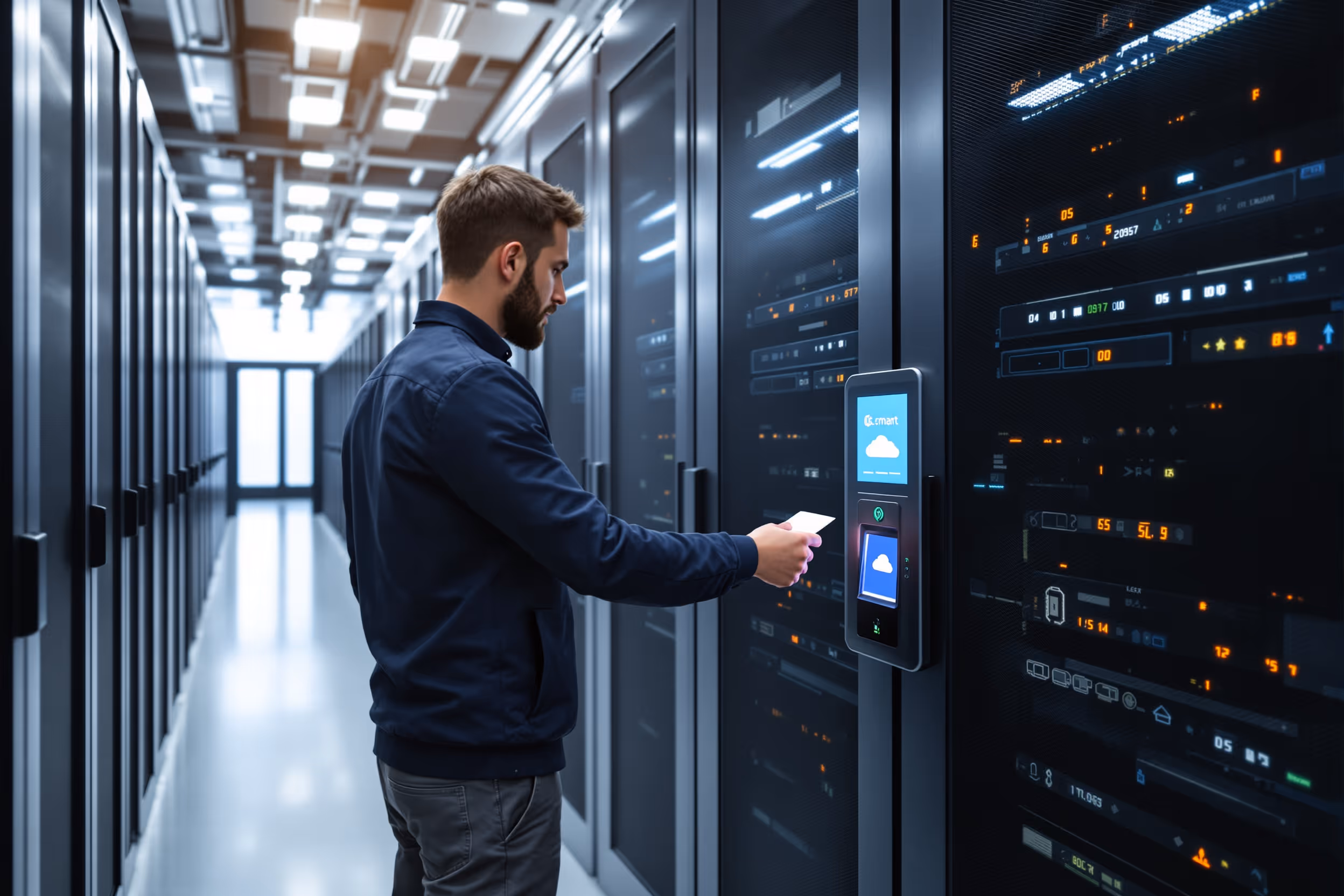 IT professional accessing secure, sovereign data center in the Netherlands, ensuring 2025 compliance with Impossible Cloud.