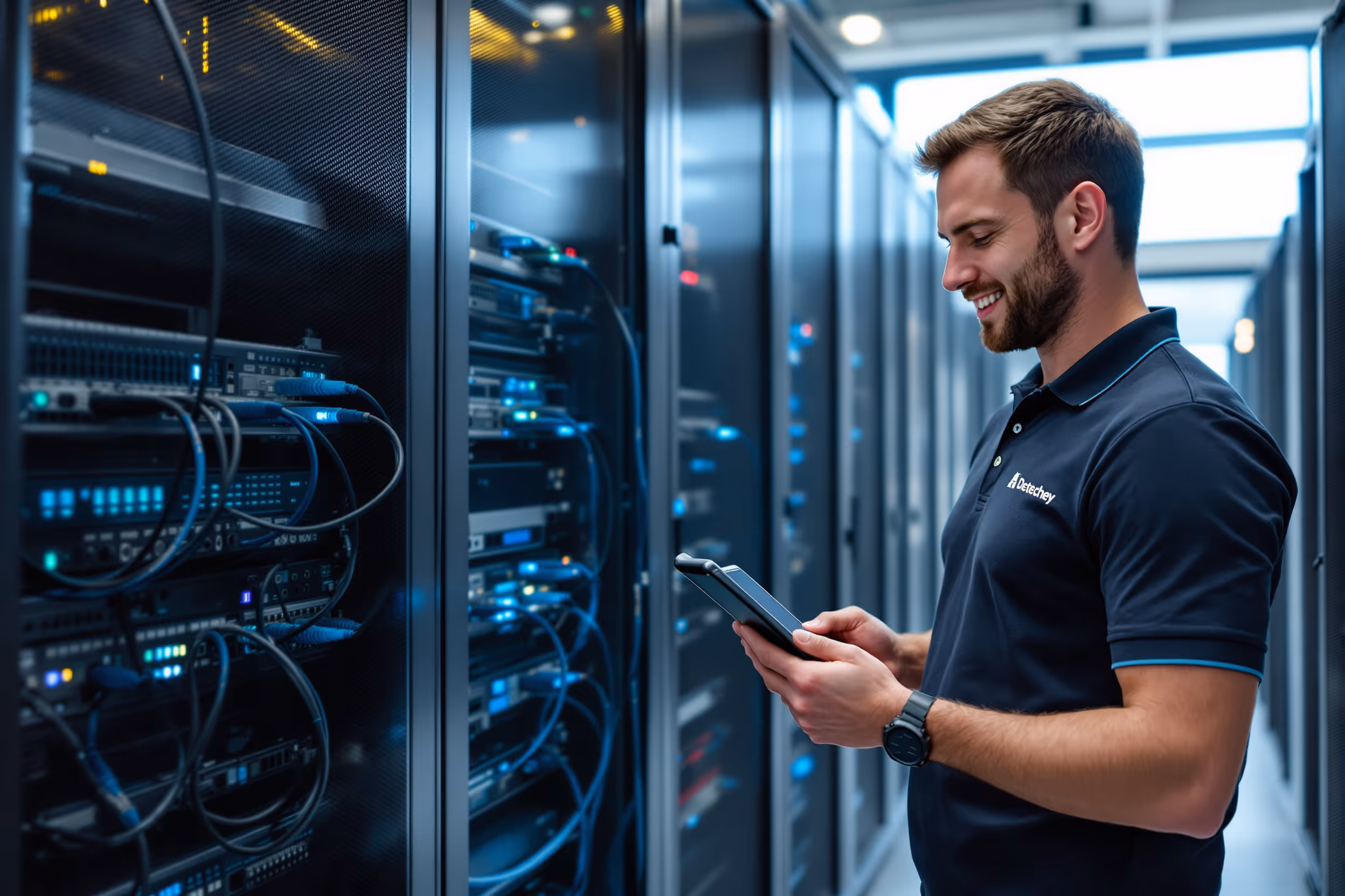 A Dutch IT professional monitors object storage performance in a modern data center in the Netherlands.