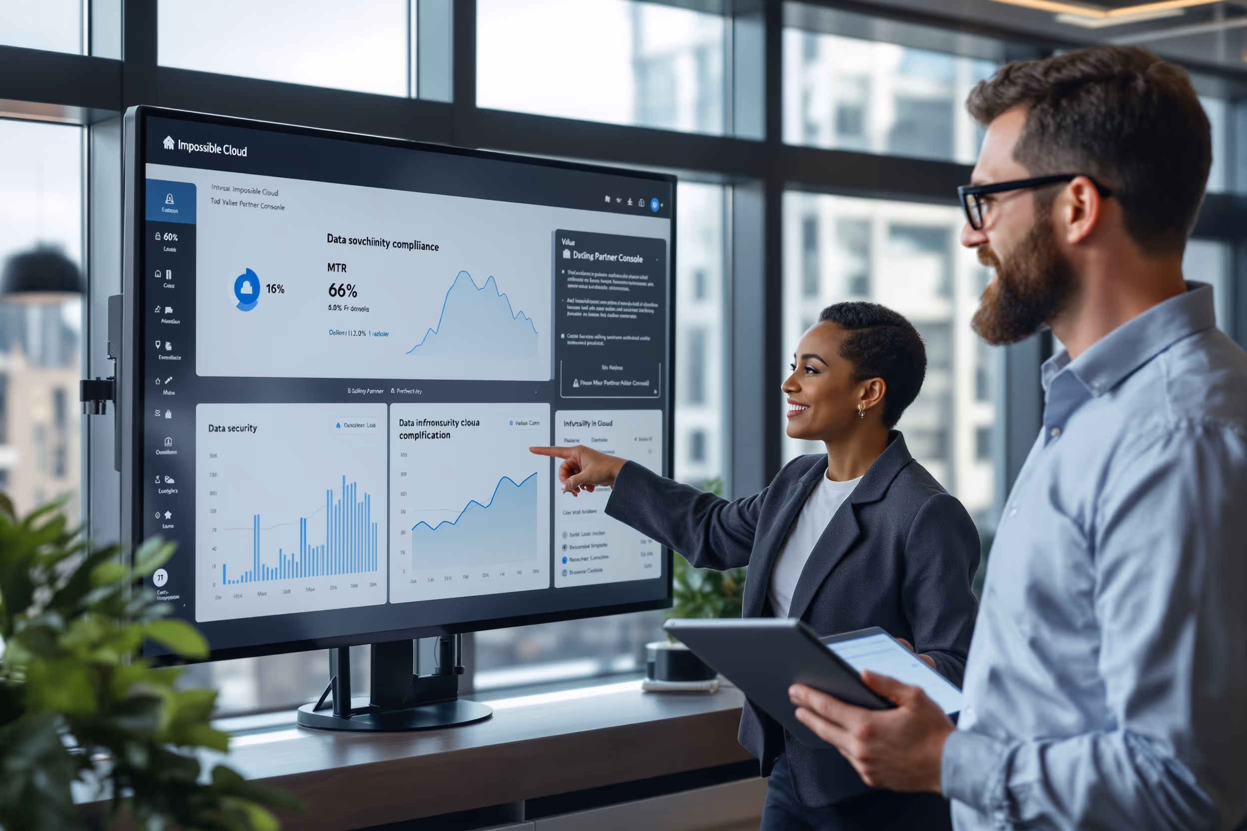 IT professionals in London collaboratively managing secure, sovereign cloud infrastructure for UK clients.