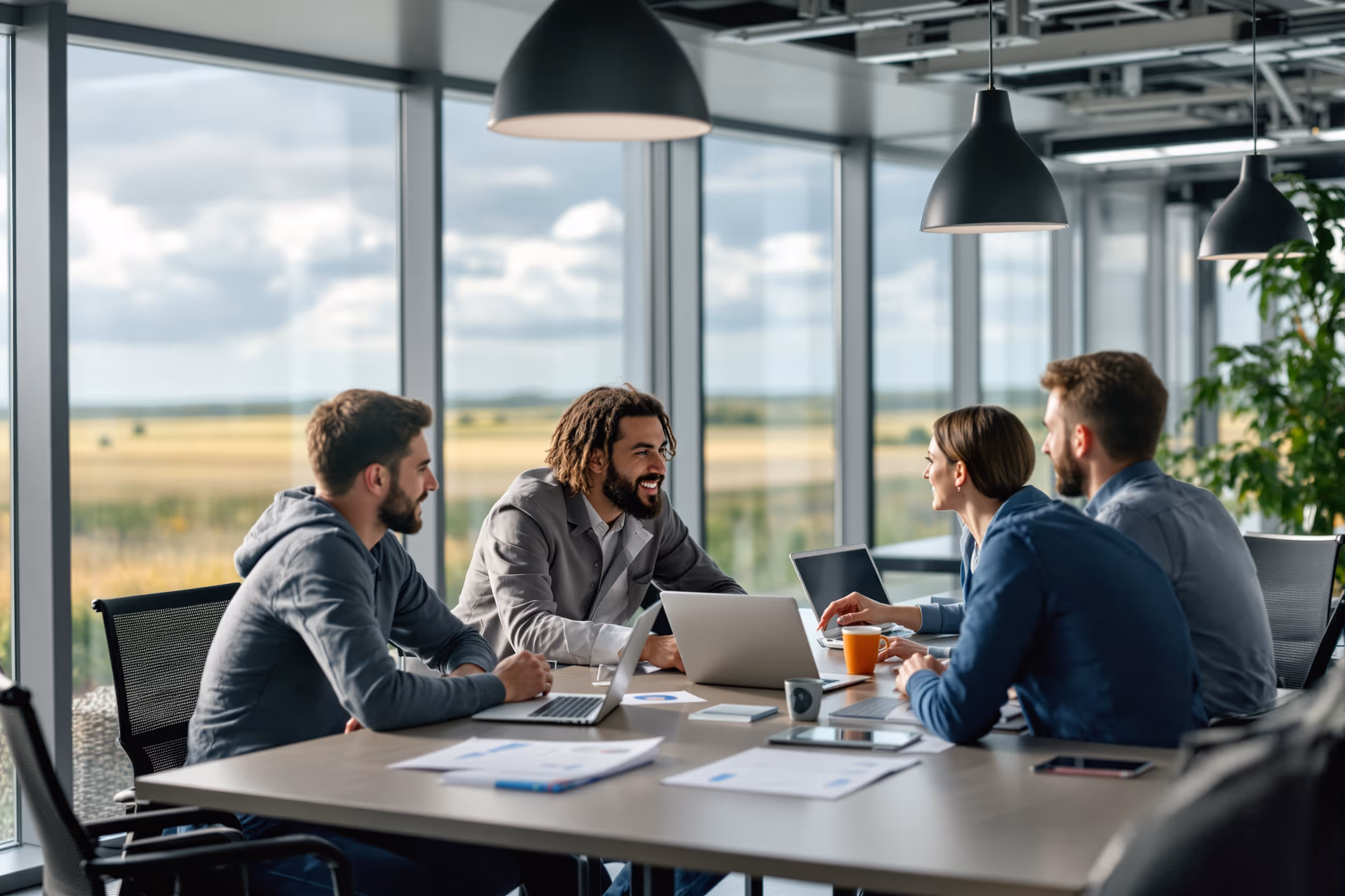 Team van IT-professionals in Nederland bespreken cloudoplossingen voor kostenbesparing en compliance.