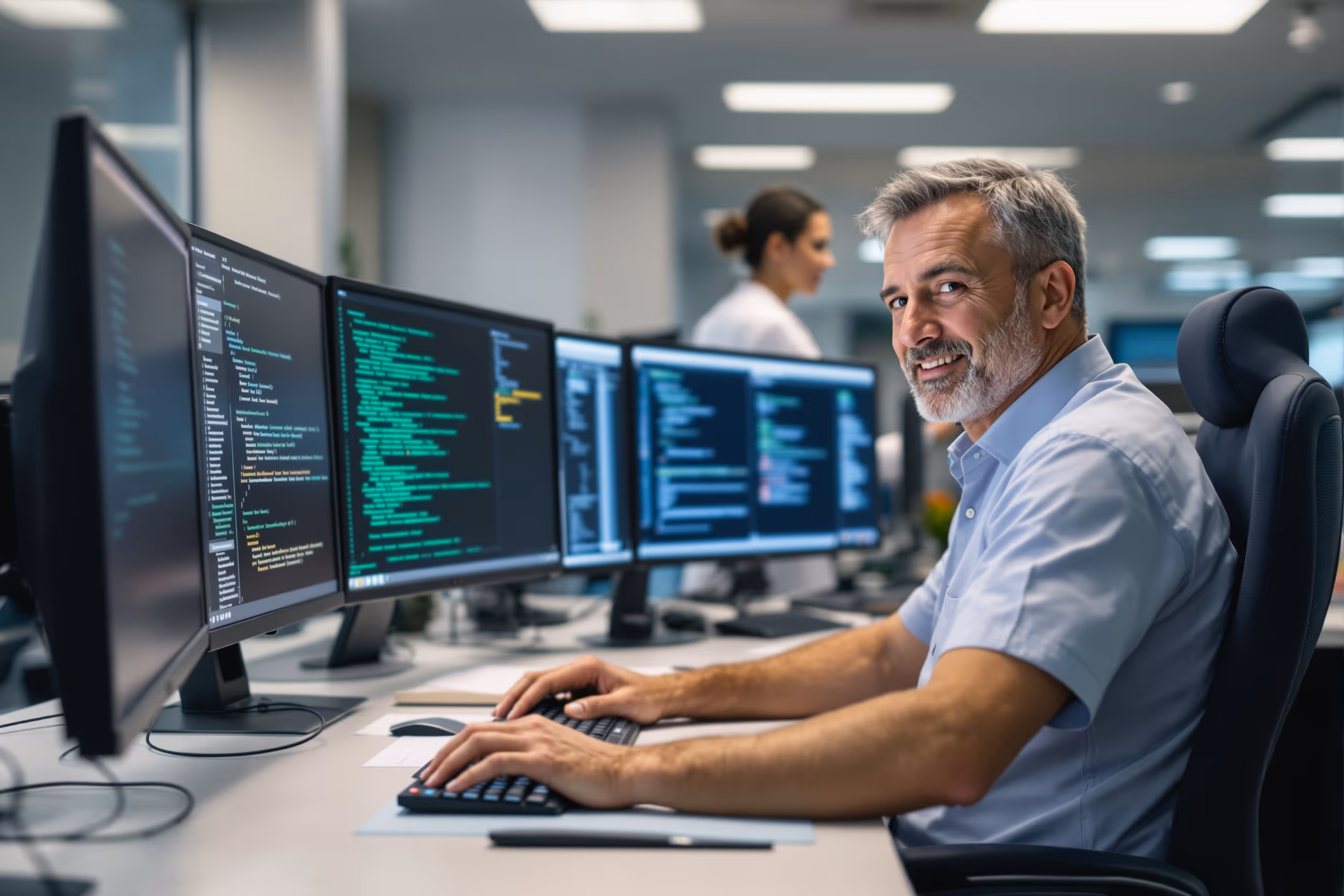 IT-afdeling in een Nederlands ziekenhuis waar veilige dataopslag en mailverkeer volgens NTA 7516 normen wordt gewaarborgd.