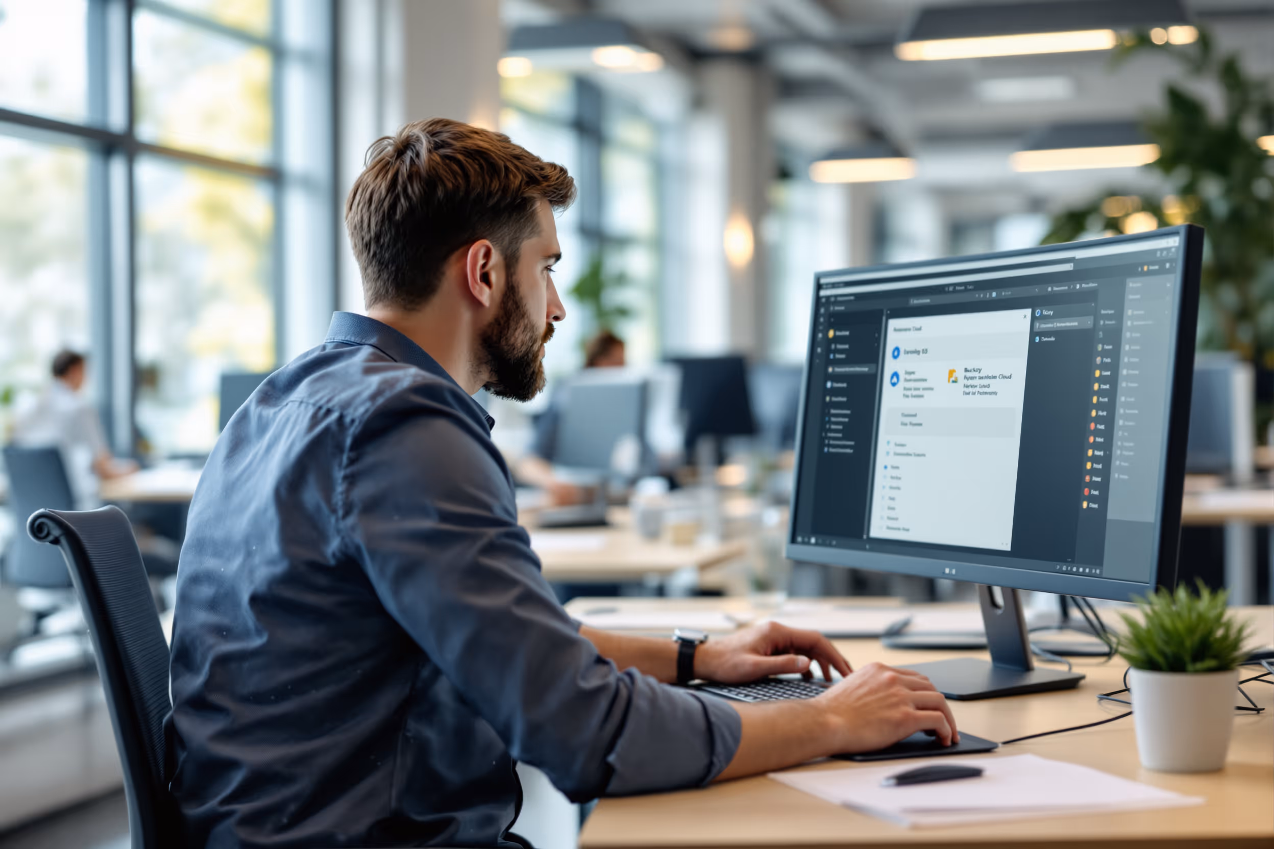 Systemadministrator konfiguriert Synology Hyper Backup für DSGVO-konformes S3 Backup in der Impossible Cloud.