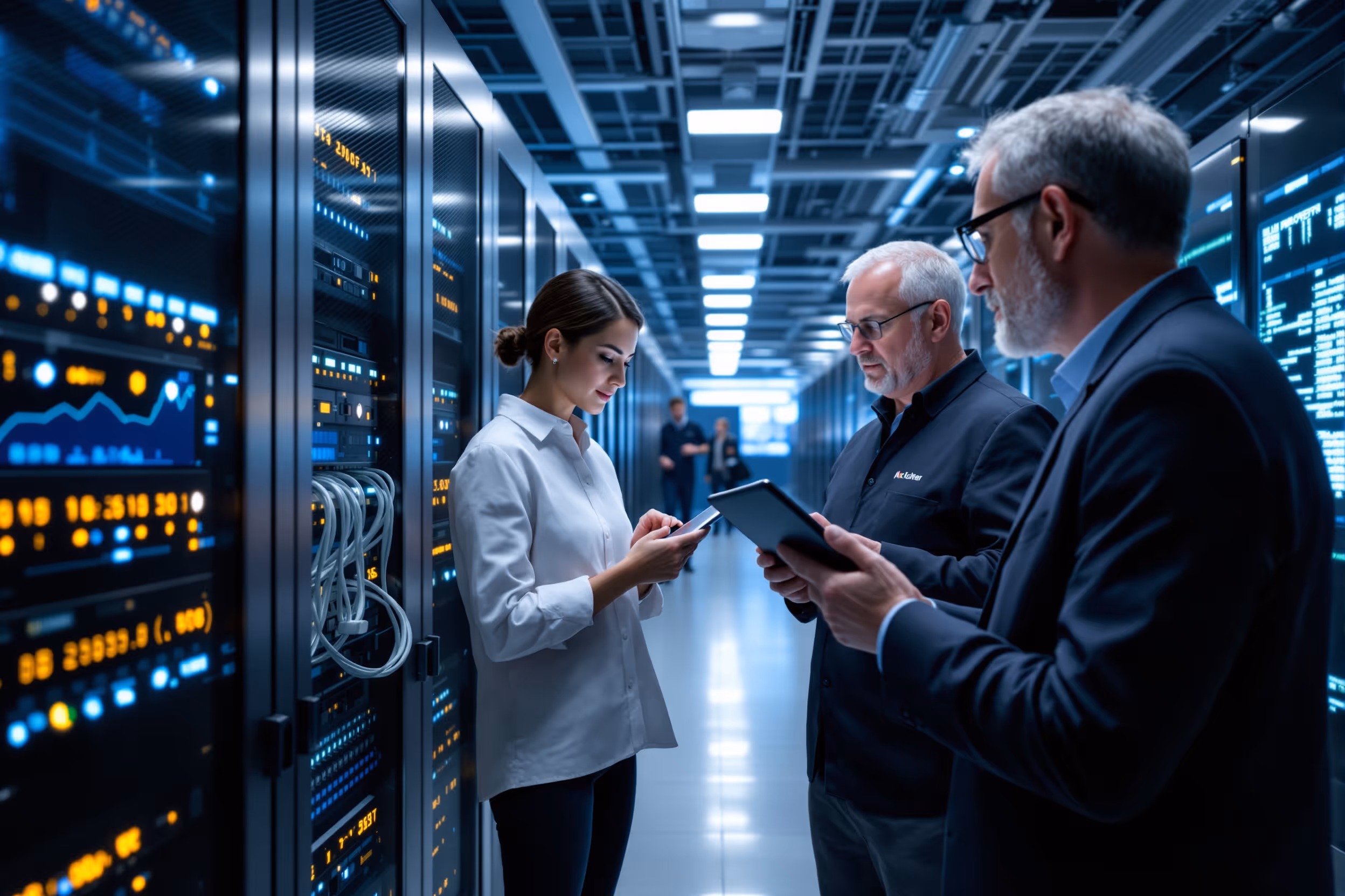 Secure European data center ensuring GDPR compliance for cloud storage.