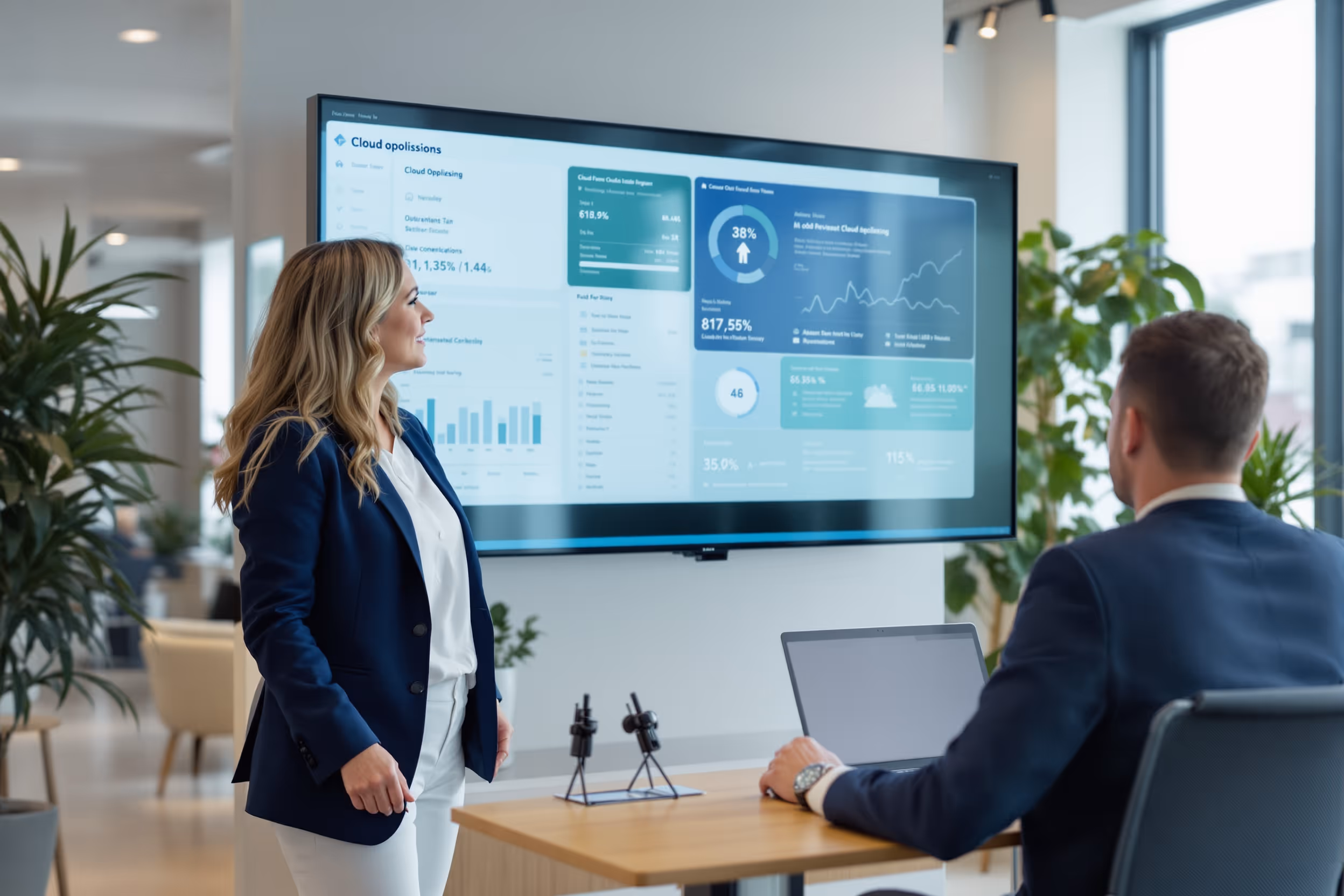 IT-manager en DevOps Engineer evalueren videoarchief cloudoplossing in een modern Nederlands kantoor.