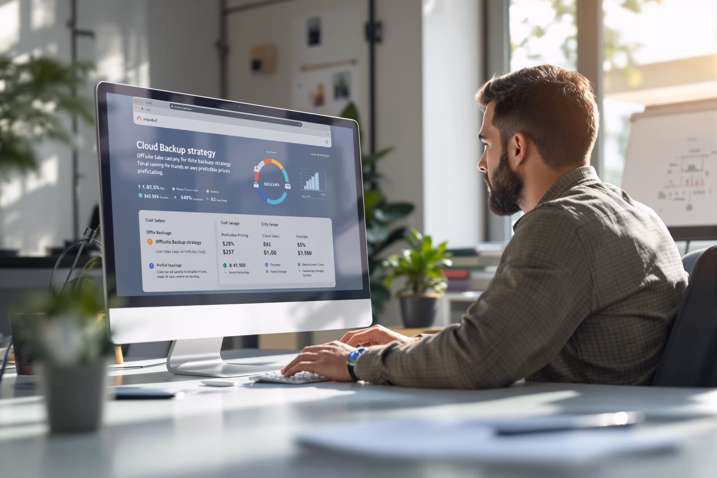 System administrator managing profitable offsite backup strategies with predictable cloud storage.