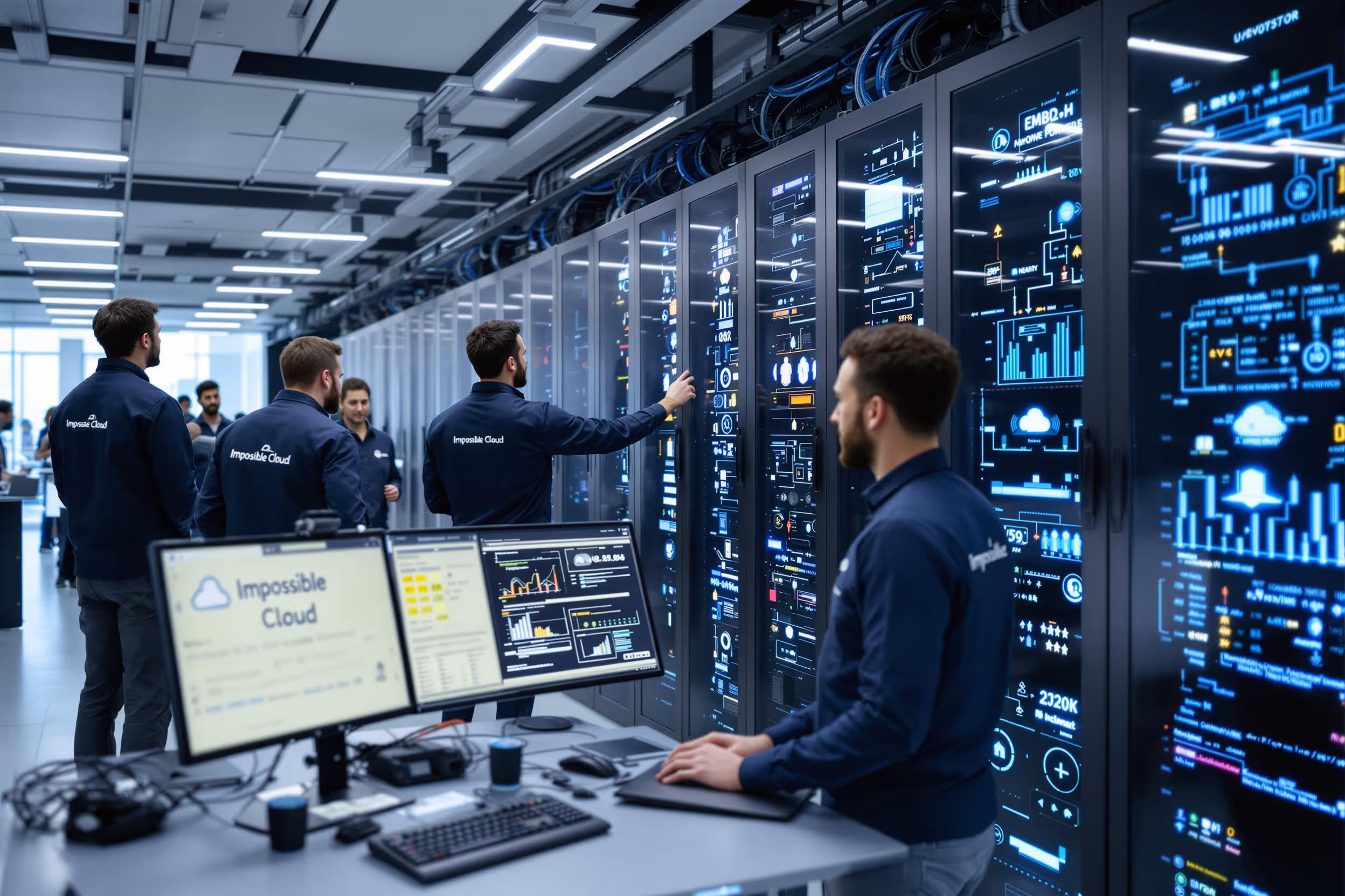 Impossible Cloud data center showcasing European data sovereignty and advanced technology.