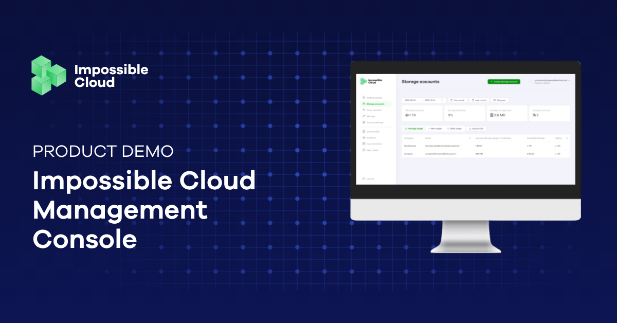 Impossible Cloud Management Console: Complete walkthrough