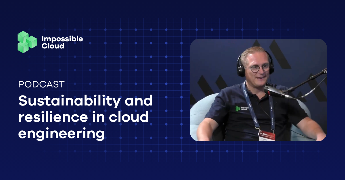 Engineering cloud storage for sustainability with Thomas Demoor