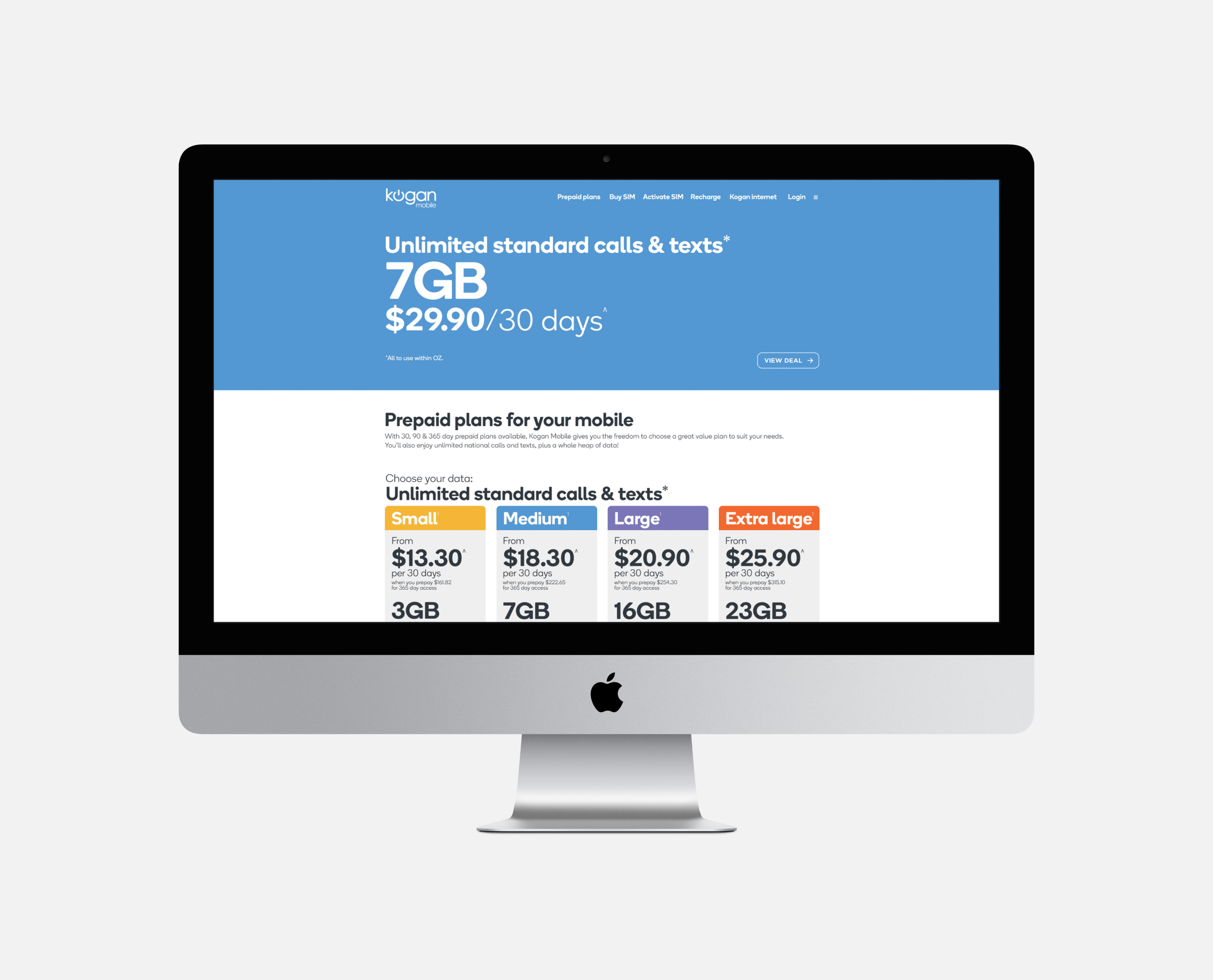 Kogan Mobile website concept