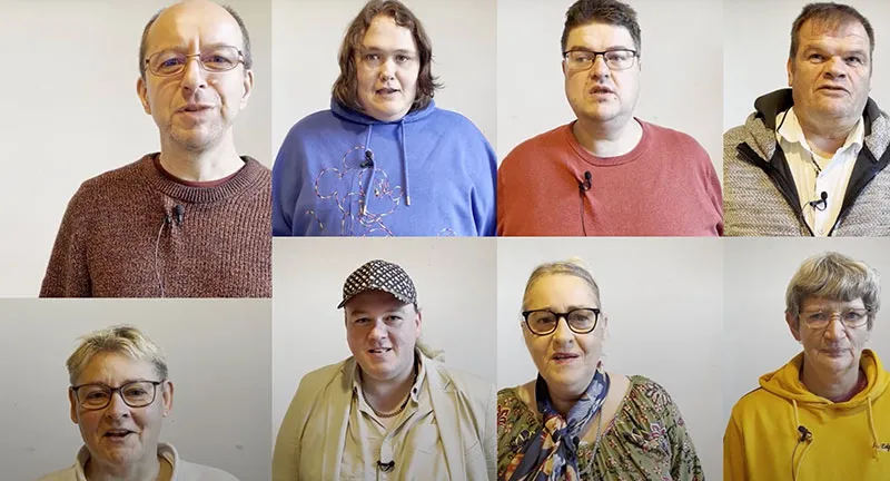 Portraits der verschiedenen Mitglieder.