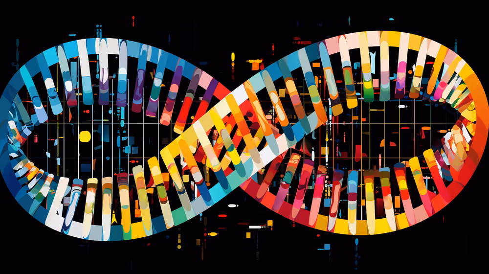 Abstracted image of a DNA.