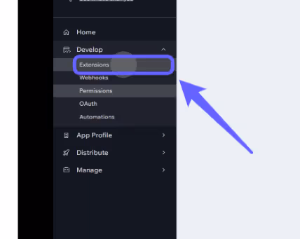 Menu screen featuring dark sidebar with highlighted
