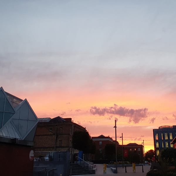 Sunset at the University of Leicester