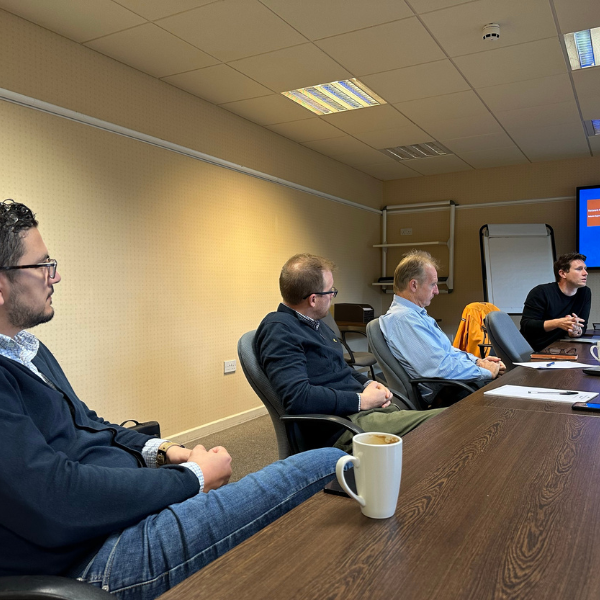 easyStorage franchisees and head office senior team having a discussion at a franchise forum