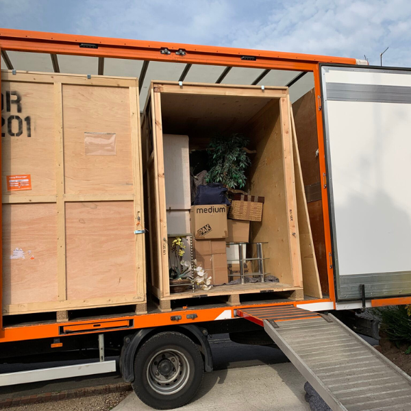 Loaded easyPod on a easyStorage van