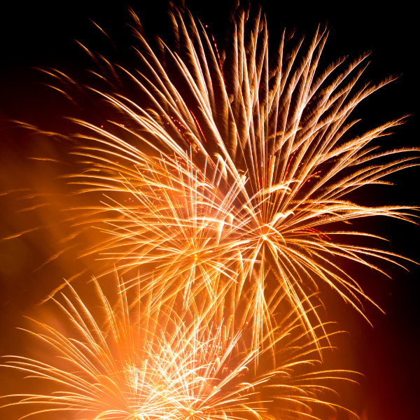 Orange fireworks