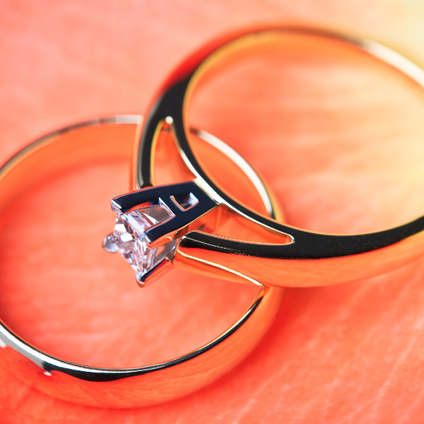 A pair of wedding rings