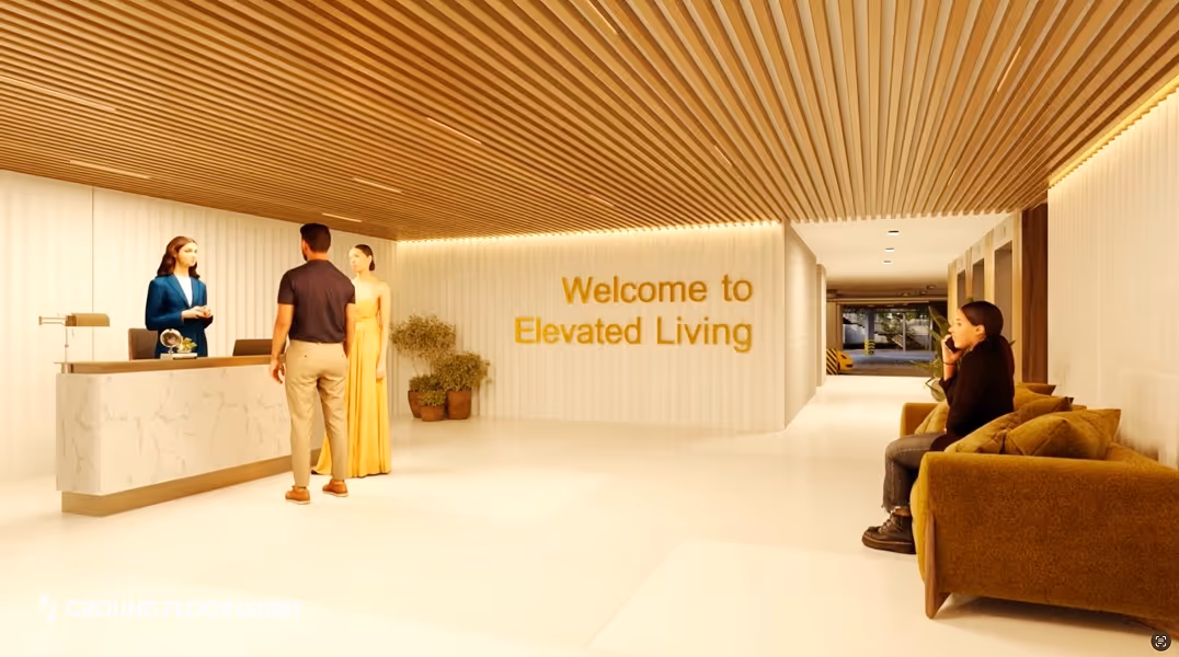 Reception/Lobby: Elegant reception and lobby area at Symphony Heights, welcoming residents and guests