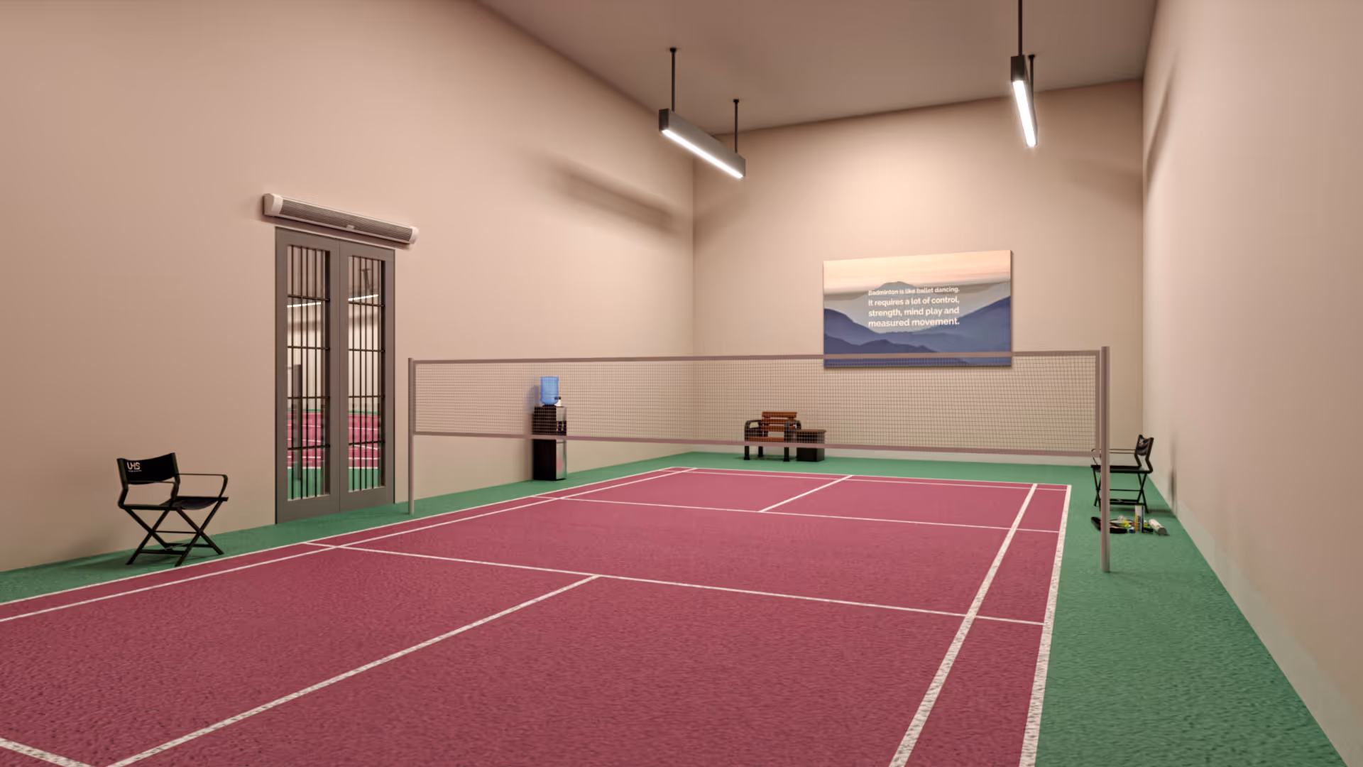 Double-Heighted Badminton Court: Spacious double-height rooftop badminton court at Symphony Heights.