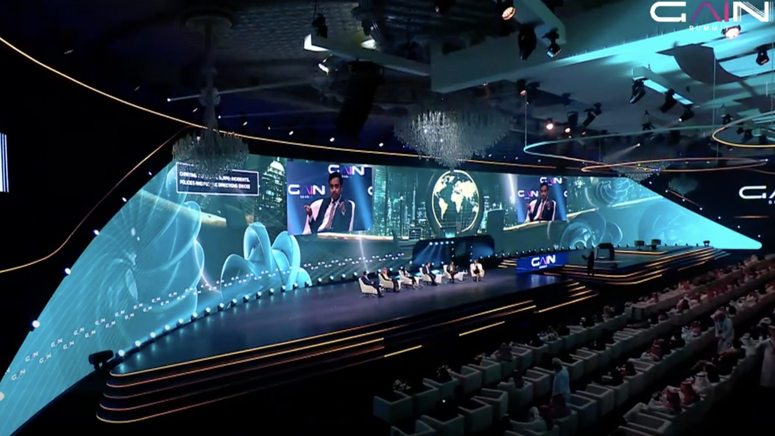 LED display Global AI Conference 2024 visual identity Bengale