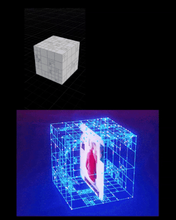 Cube 3D intelligence artificielle Global AI Conference motion design