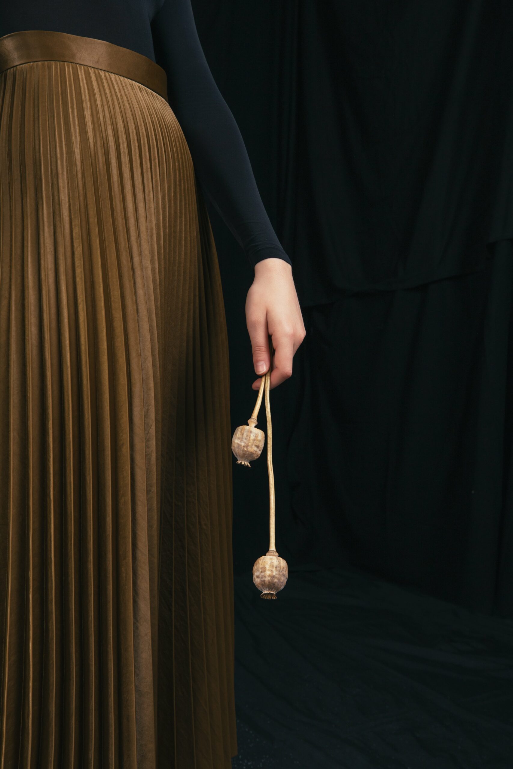 Shooting mode haute couture jupe verte Lostenn studio Paris