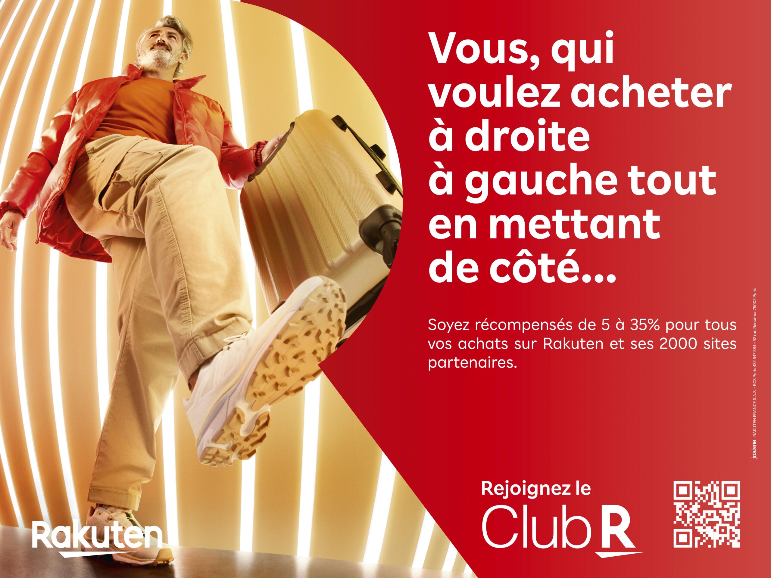 Photo lifestyle Rakuten Club R valise voyage - Campagne publicitaire Bengale