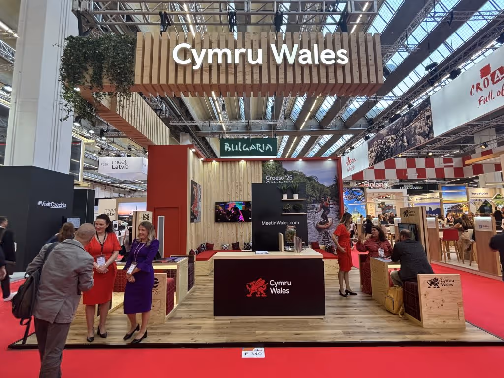 Visit Wales trade show booth at imex 2025