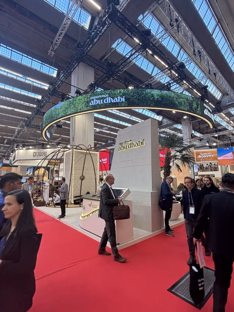 Abu Dhabi trade show booth at imex 2025