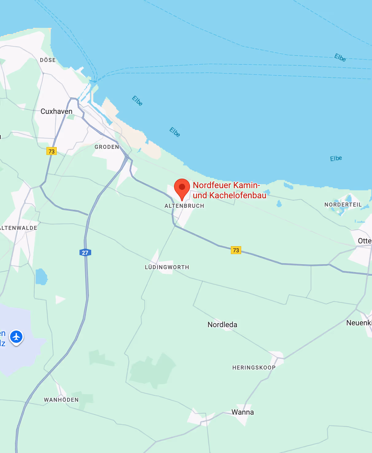 Nordfeuer GmbH Standort Route