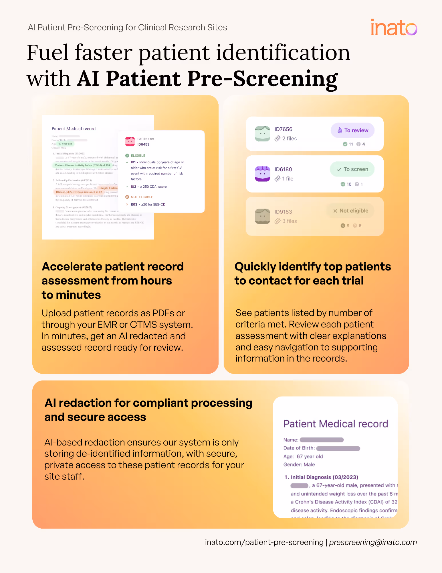 AI Patient Pre-Screening for Sites