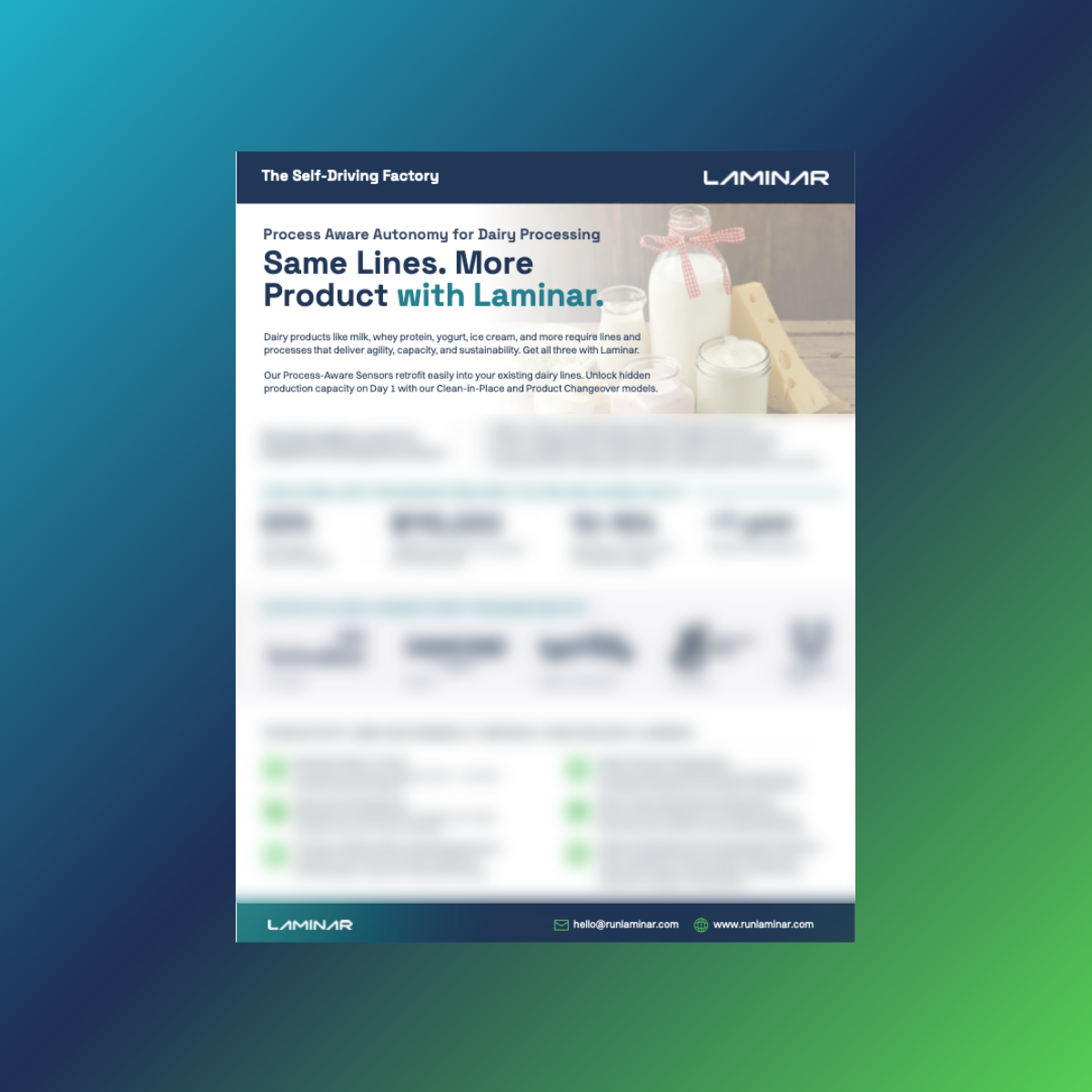 Laminar for Dairy Processing