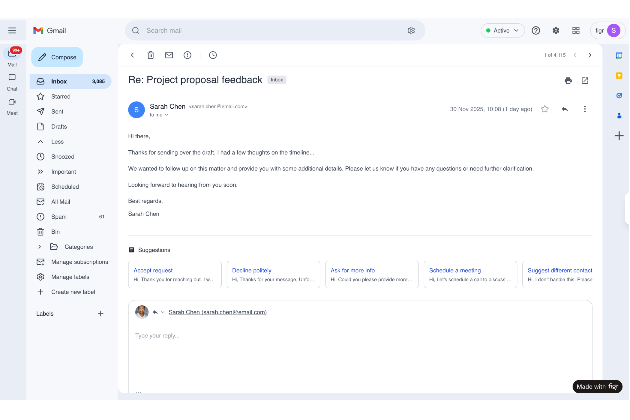 Gmail - AI Draft with Tone Control