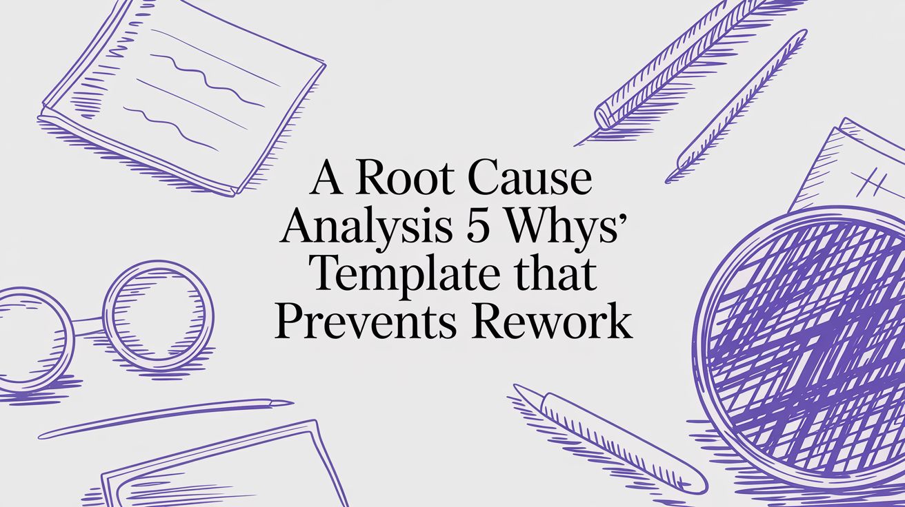 A Root Cause Analysis 5 Whys Template That Prevents Rework