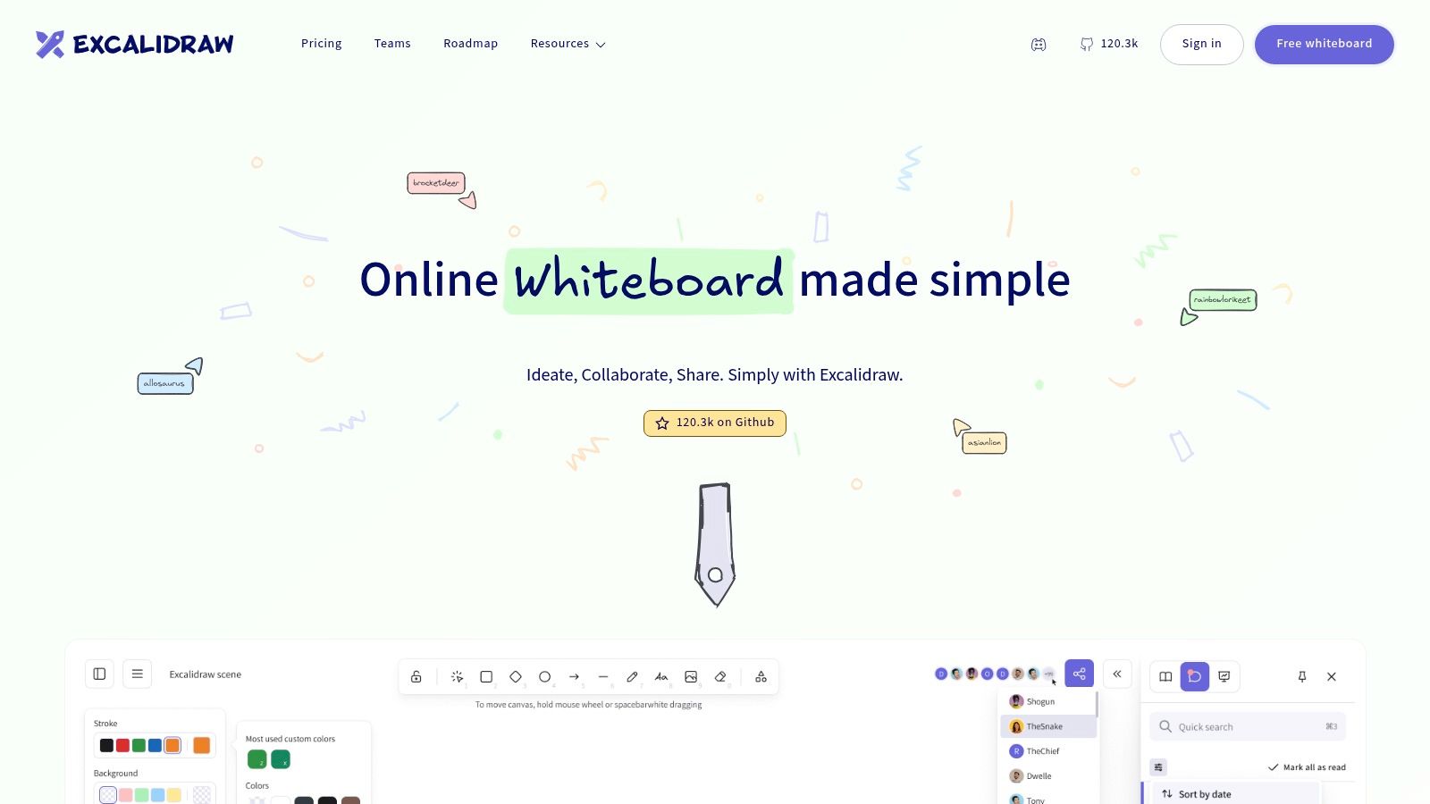 Excalidraw (Excalidraw+)