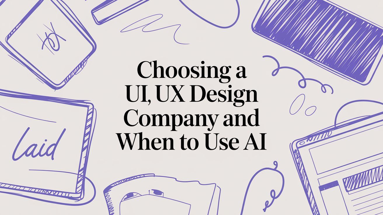 How to Choose a UI/UX Design Company (And When to Use AI Instead)