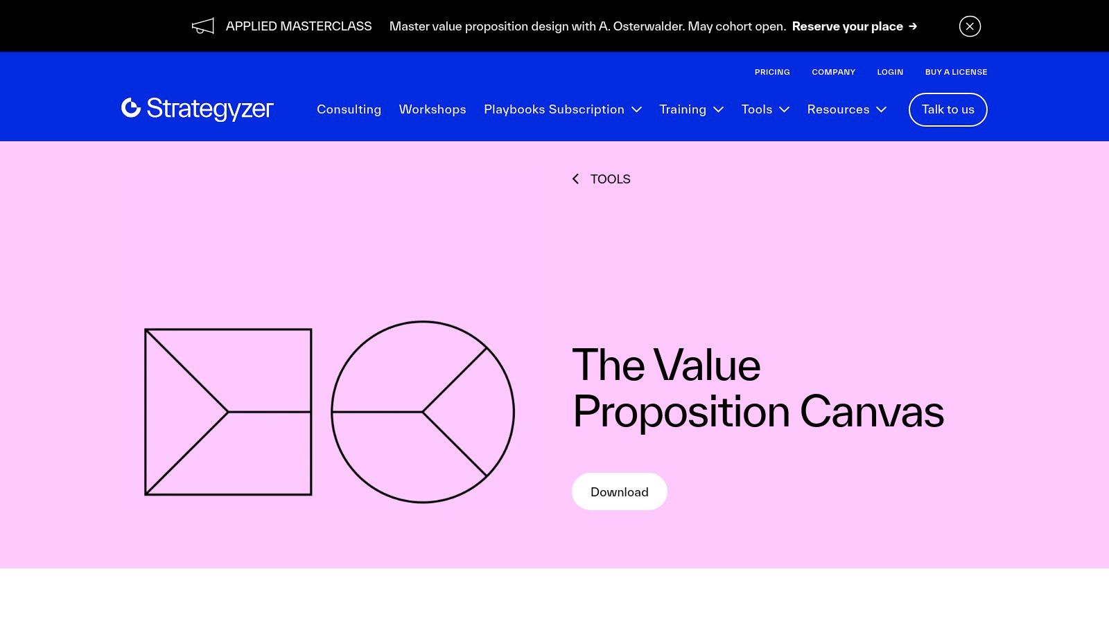 Strategyzer — Value Proposition Canvas