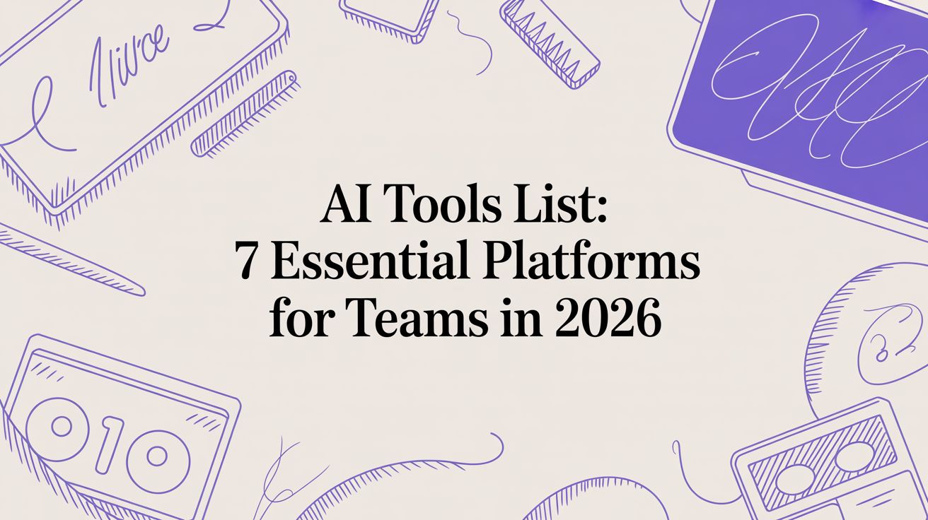 AI Tools List: 7 Essential Platforms for Teams in 2026