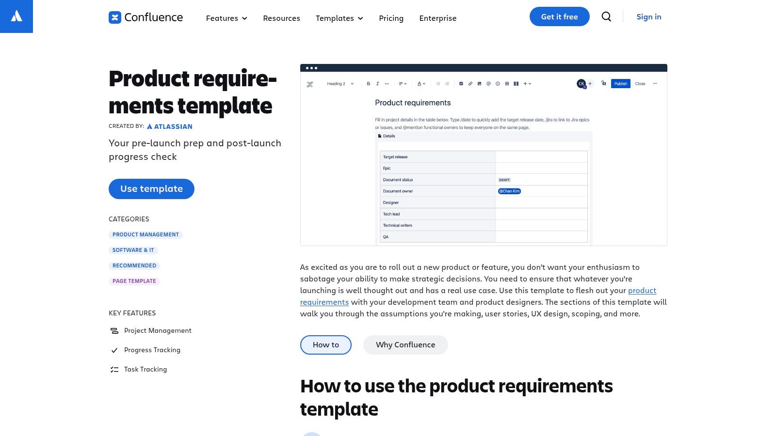 Atlassian Confluence: The Jira-Native Product Requirements Document Example