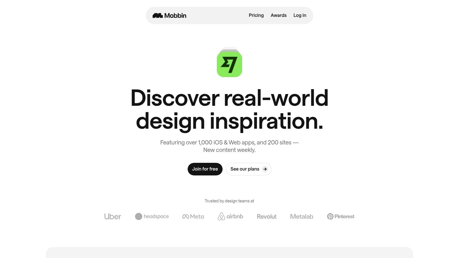 Mobbin – Real App and Web Dashboard Patterns
