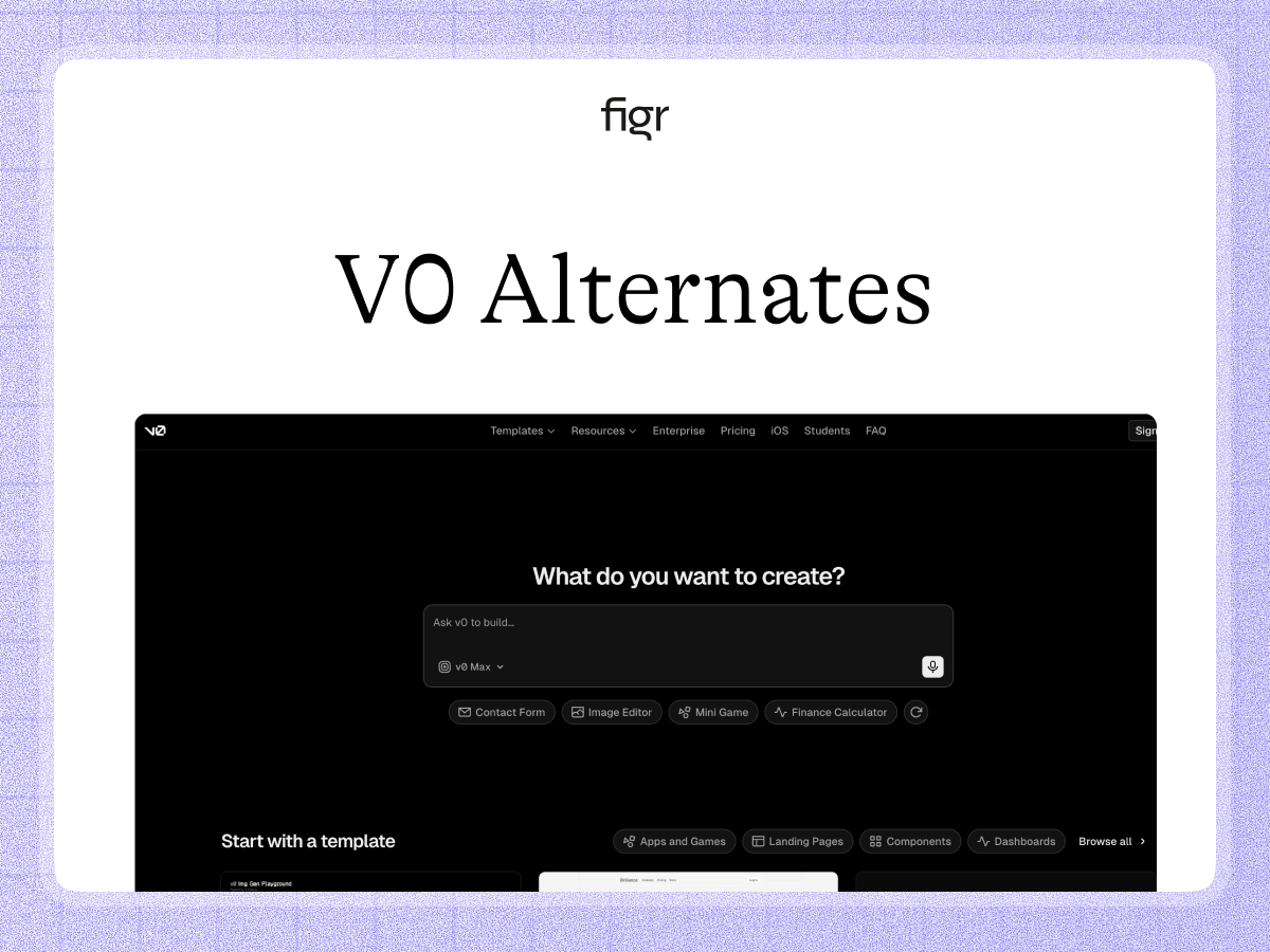 Best v0 Alternative for Product Design (2026)