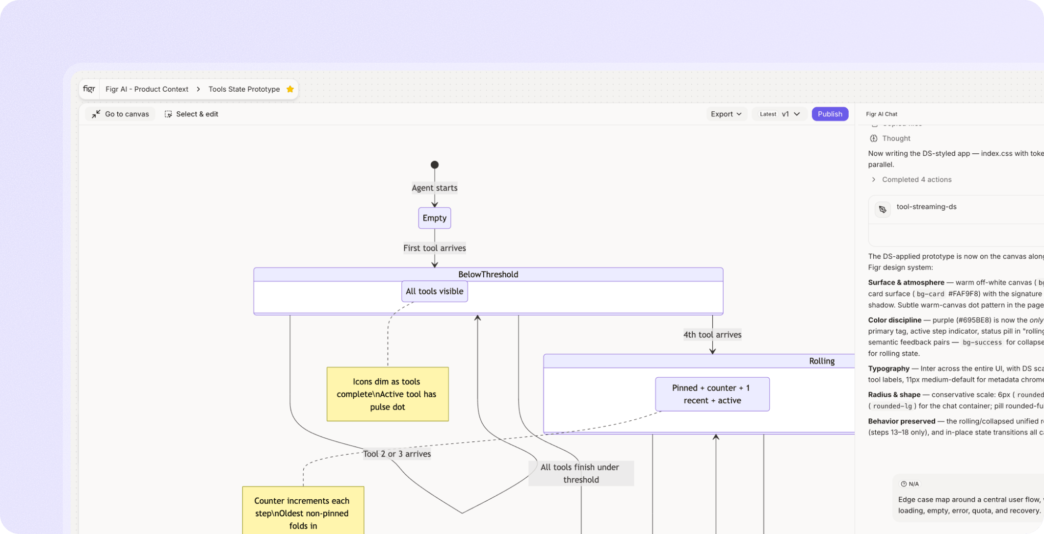 Figr edge case map showing failure states and recovery paths generated from a user flow