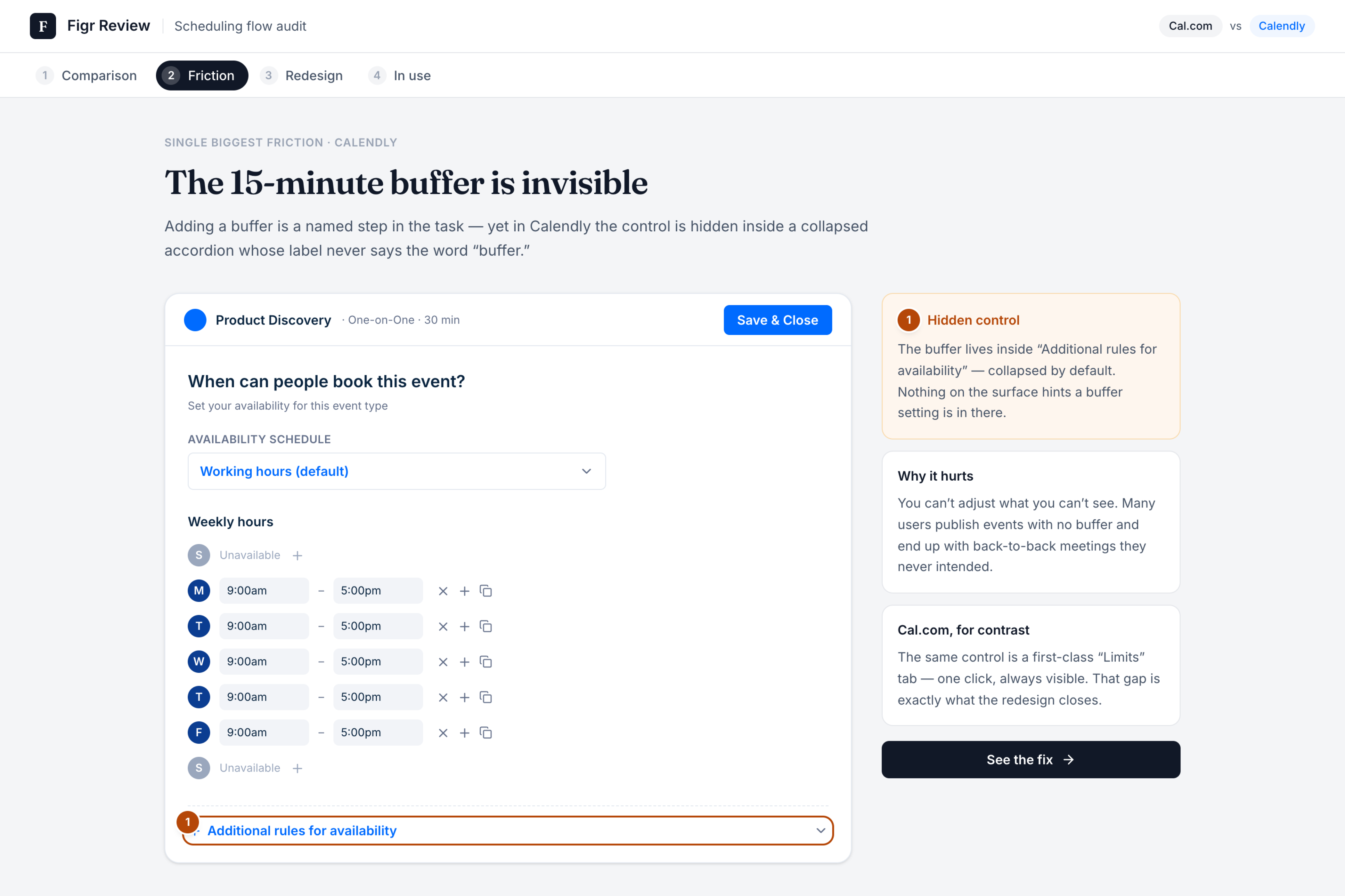 Compare UX variations