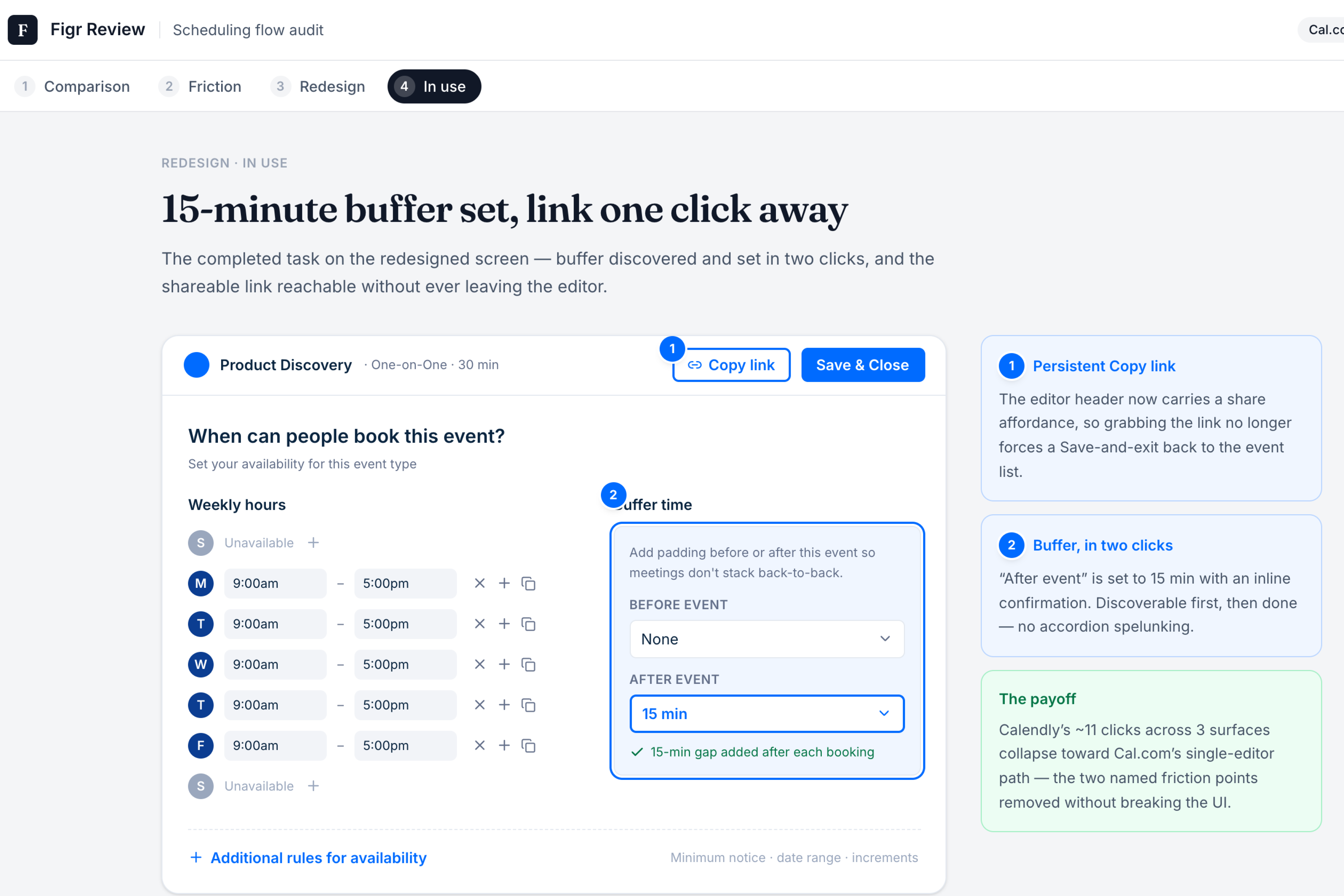 Compare UX variations