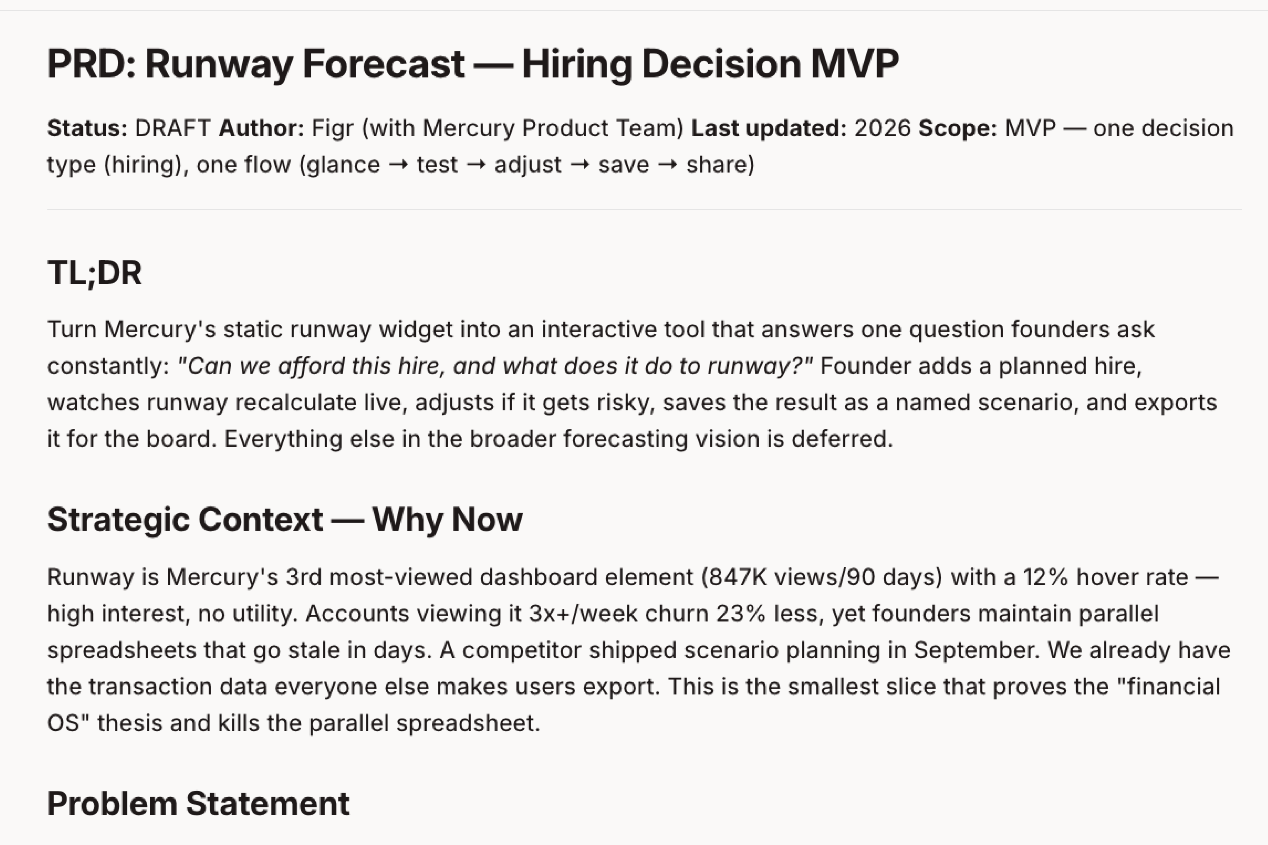 Design runway forecasting UX