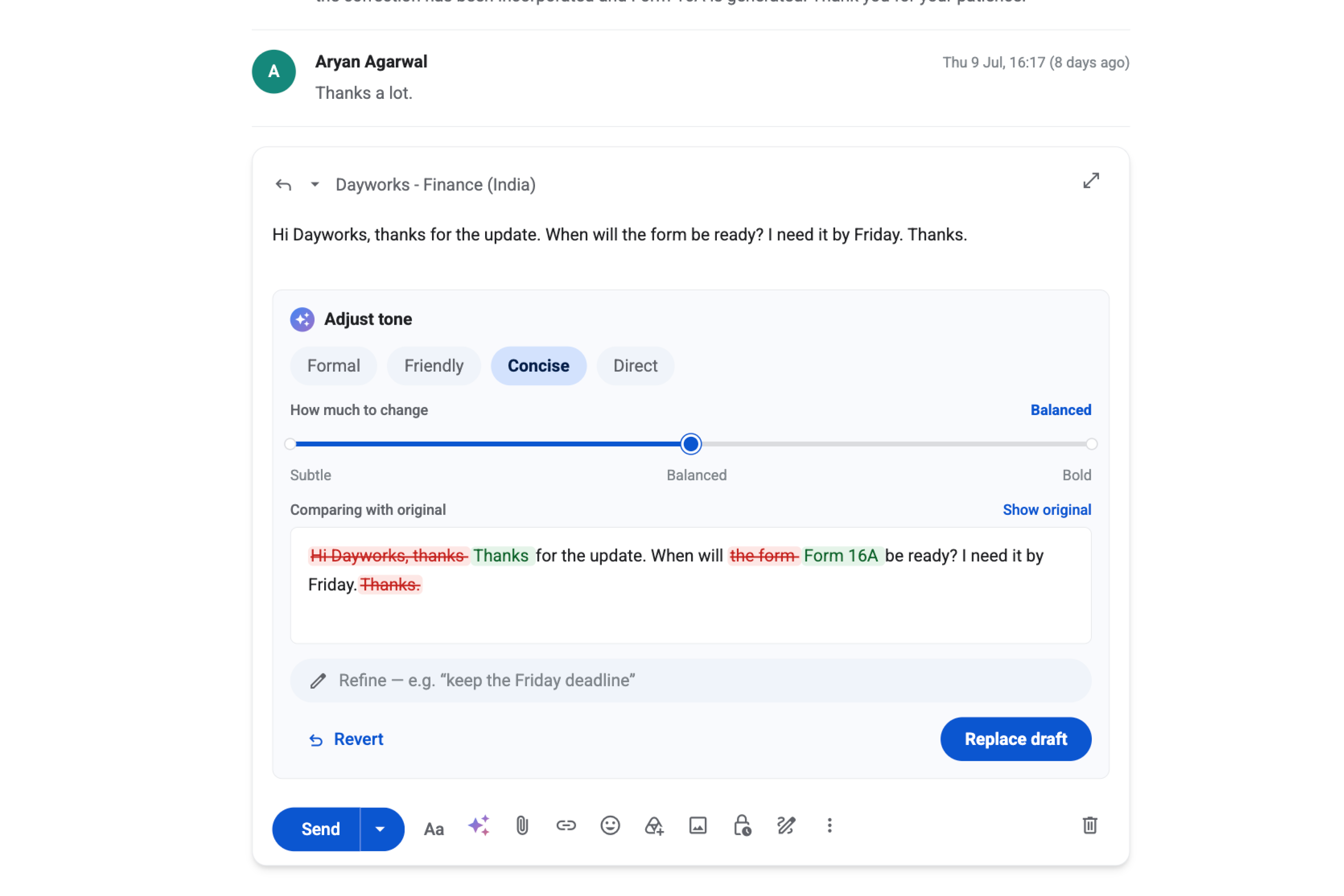 Design context-aware AI replies