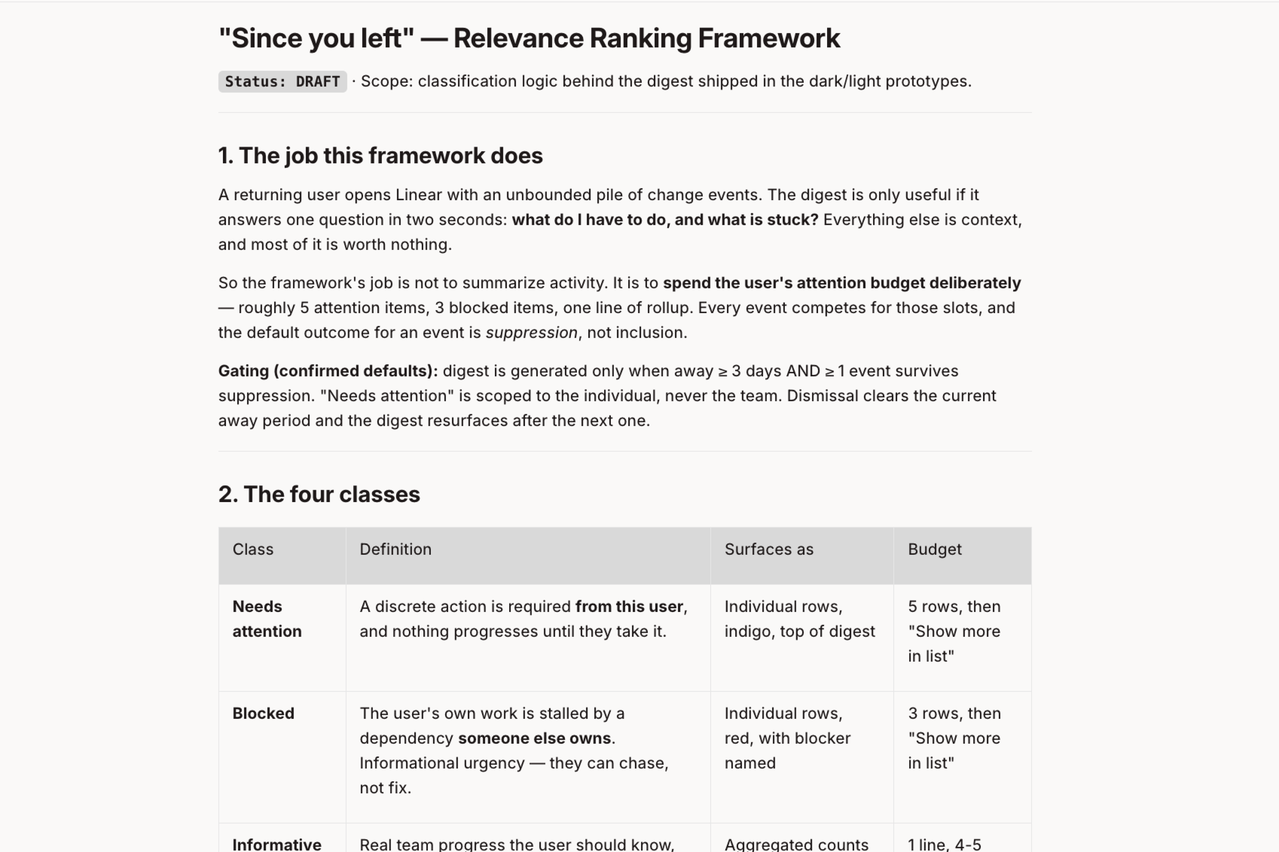 Design catch-up workflow UX